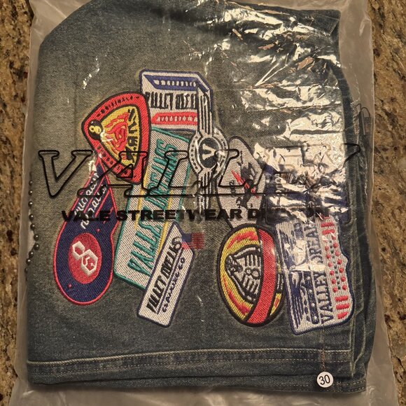 Valley Patchwork Jean Shorts - New - Picture 1 of 6